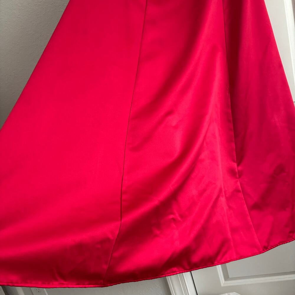 VTG Michelangelo Ruby Red Strapless Ball Gown Wit… - image 4